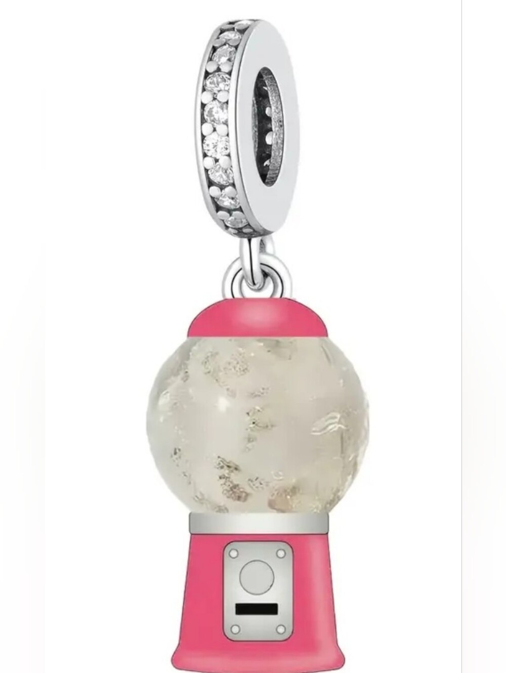 Pink Gumball Machine Charm Pendant